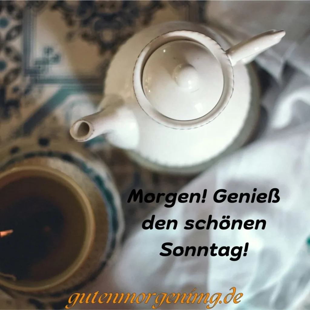 Guten Morgen! Möge Gott unsere Sonntagsruhe segnen und uns Kraft geben, die Woche zu beginnen.